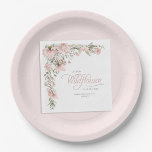 Simple elegant blush pink  paper plates<br><div class="desc">The "Simple Blush Pink Paper Plate" collection features elegantly plain pink paper plates, perfect for enhancing the aesthetic of any occasion. These plates boast a minimalist design, making them versatile for both casual gatherings and more formal celebrations. Their blush pink hue adds a soft, sophisticated touch to table settings, effortlessly...</div>
