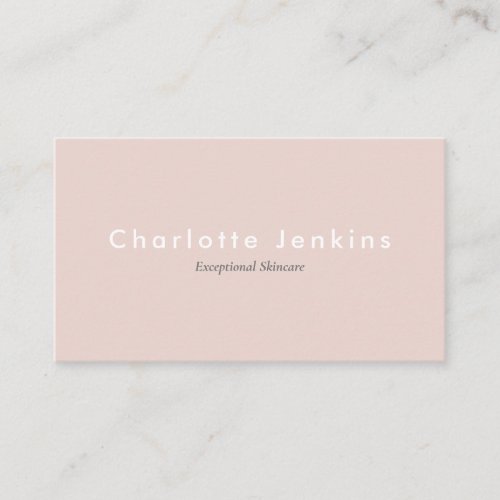 Simple Elegant Blush Pink Professional Business Card
