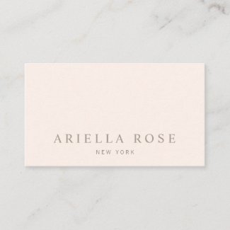 Simple Elegant Blush Pink Professional Minimalist Business Card
