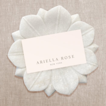 Simple Elegant Blush Pink Professional Minimalist Business Card by sm_business_cards at Zazzle