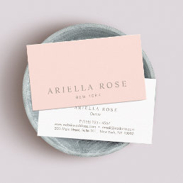Simple Elegant Blush Pink Professional Minimalist Business Card