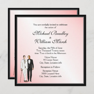 Simple Elegant Blush Wedding Invite