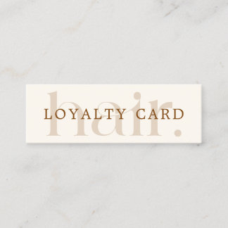 Simple Elegant Boho Brown Beauty Flat Loyalty Card