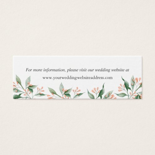 Simple Elegant Botanical Wedding Website Enclosure