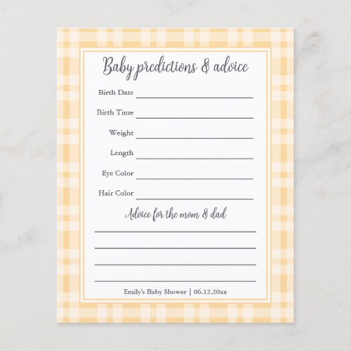 Simple Elegant Boy Baby Shower Guessing Game