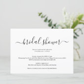 Simple Elegant Bridal Shower Invitation (Standing Front)
