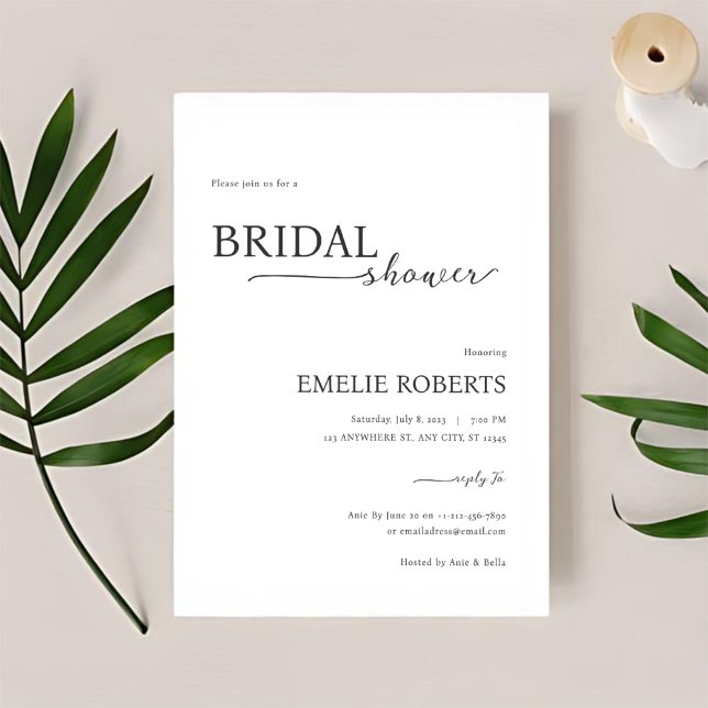 Simple Elegant Bridal Shower Invitation (Creator Uploaded)