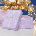 Simple Elegant Bride and Groom Names Wedding Wrapping Paper<br><div class="desc">Simple,  Elegant,  lilac,  purple,  bride and groom names and date wrapping paper. Perfect for Wedding gift.</div>