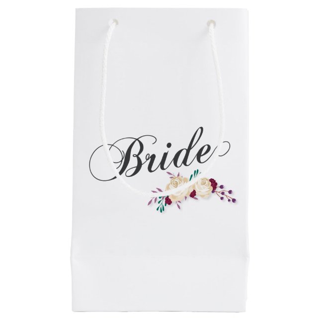 Simple & Elegant Bride Floral | Gift Bag (Front)