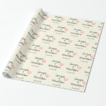 Simple Elegant Bride & Groom Names Wedding Wrappin Wrapping Paper<br><div class="desc">Simple Elegant Bride & Groom Names Wedding Wrapping Paper</div>