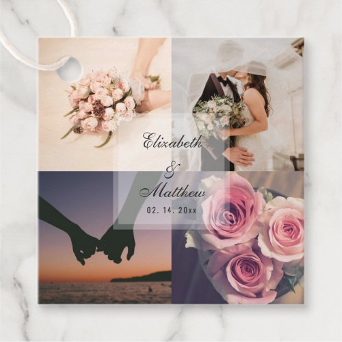 Simple Elegant Bride & Groom Photo Collage Wedding