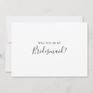 Simple Elegant Bridesmaid Proposal Card
