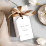 Simple, elegant brown gift tags<br><div class="desc">Modern,  simple,  elegant wedding card,  brown.
Just edit your product in a few minutes. You can change the font/size/color and position using "further personalize".</div>