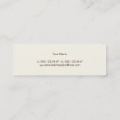 Simple Elegant Brown Leather Look Professional Mini Business Card (Back)