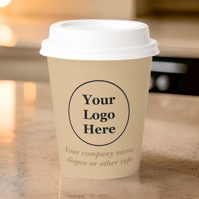 Simple elegant brown  paper cups (Creator Uploaded)