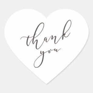 Simple elegant brown text favor sticker