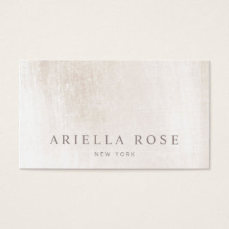 Simple Elegant Brushed White Marble Professional Business Card