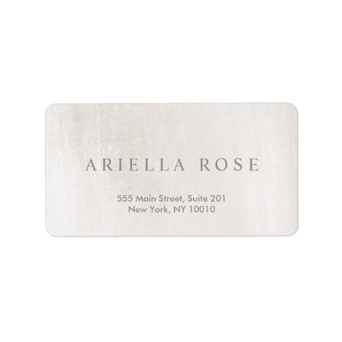 Simple Elegant Brushed White Marble Professional Label