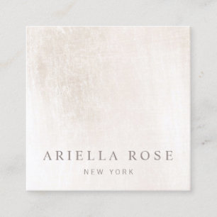 Simple Elegant Brushed White Marble Professional S Square Business Card