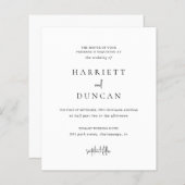 Simple Elegant Budget Wedding Invitation | Zazzle