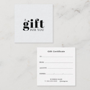  Simple Elegant Business Gift Loyalty Card