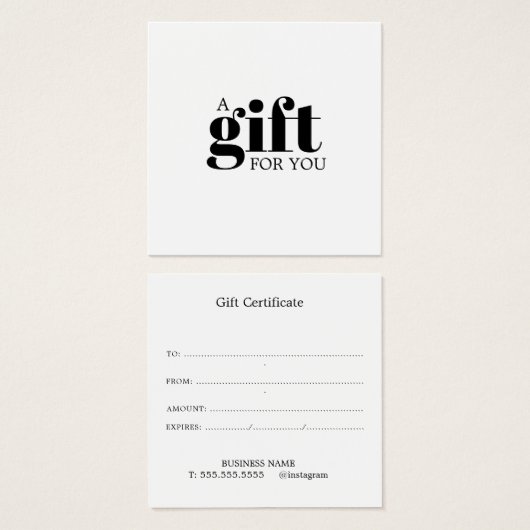 Simple elegant business light beauty salon (Front & Back)