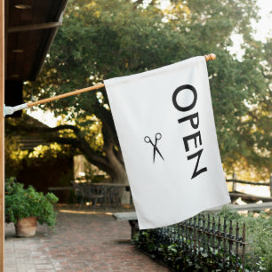 Simple elegant business light beauty salon house flag