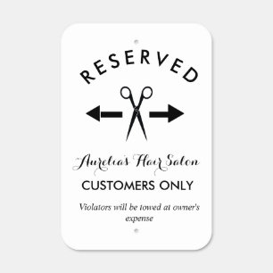 Simple elegant business light beauty salon metal sign