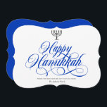 Simple elegant calligraphy happy hanukkah holiday card<br><div class="desc">Simple elegant calligraphy happy hanukkah Holiday Card</div>