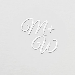 Simple Elegant Calligraphy Monogram Embosser