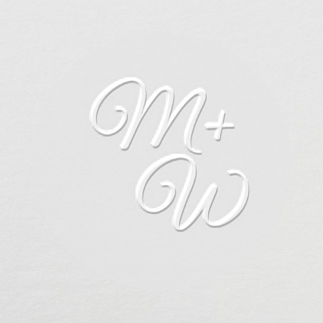 Simple Elegant Calligraphy Monogram Embosser (Design)