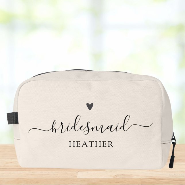 Simple Elegant Calligraphy Script Bridesmaid Dopp Kit (Creator Uploaded)