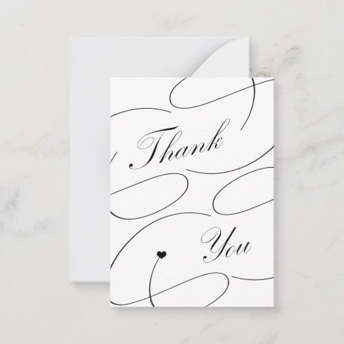 Simple elegant calligraphy script thank you