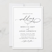 Simple Elegant Calligraphy Script Wedding Invitation (Front)