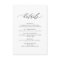 Simple Elegant Calligraphy Wedding Details