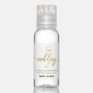 Simple Elegant Calligraphy Wedding Hand Sanitizer