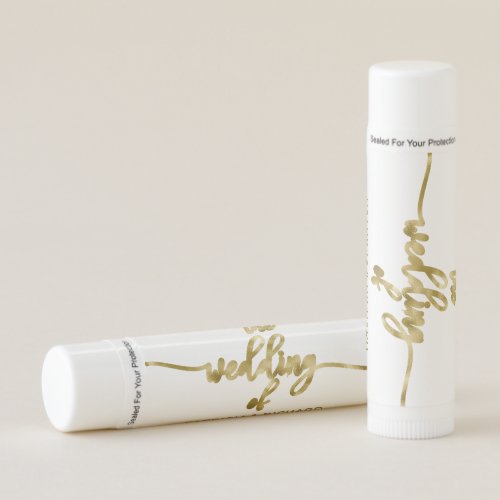 Simple Elegant Calligraphy Wedding Lip Balm