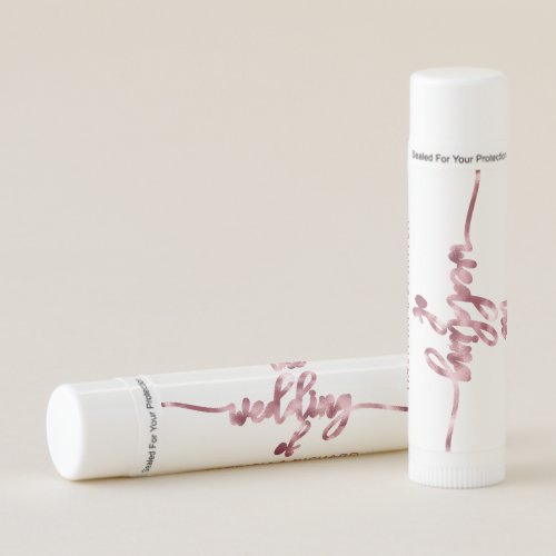 Simple Elegant Calligraphy Wedding Lip Balm