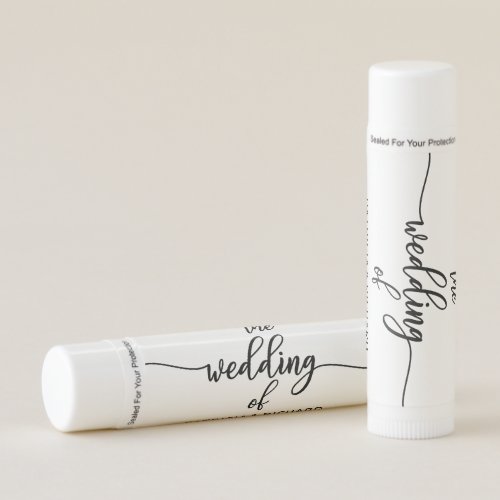 Simple Elegant Calligraphy Wedding Lip Balm