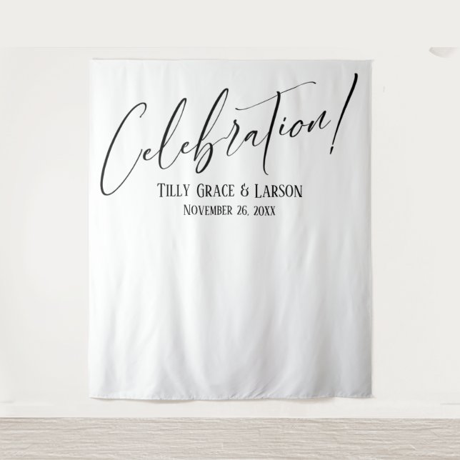 Simple Elegant Celebration! Photo Backdrop (Front)
