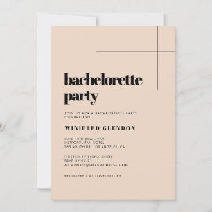 Simple elegant chic bachelorette party invitation