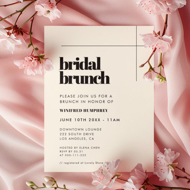 Simple elegant & chic Bridal Brunch Invitation (Creator Uploaded)
