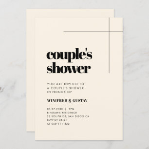 Simple elegant & chic Couple's Shower Invitation