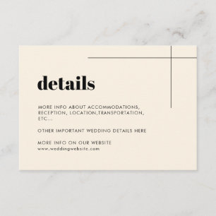 Simple elegant & chic details card