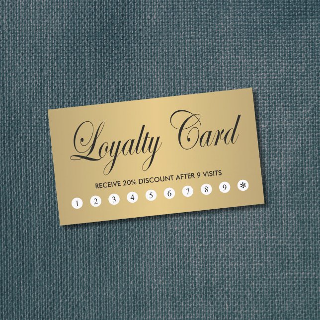 Simple Elegant Chic FAUX Gold Loyalty Card (Creator Uploaded)