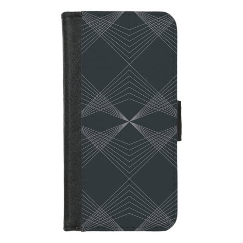 Simple elegant chic luxurious line graphic art iPhone 87 wallet case