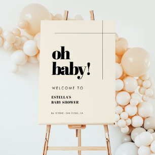 Simple elegant & chic Oh Baby Welcome Sign
