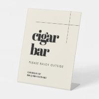Simple elegant & chic wedding Cigar Bar