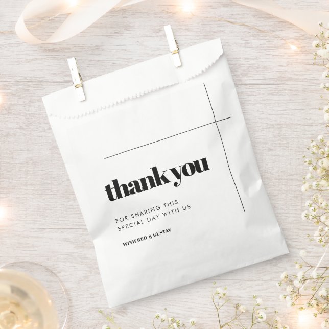 Simple elegant & chic wedding favor bag (Clipped)