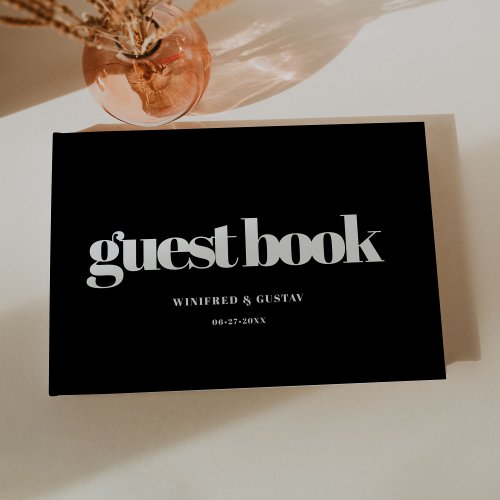 Simple elegant  chic wedding guest book